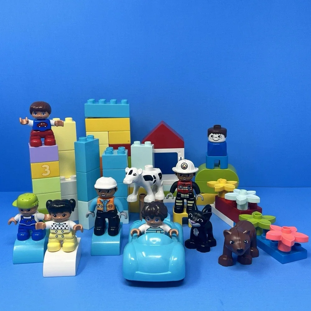 LEGO DUPLO Lot Building Blocks 10 Figures Kids Toddler Toy Set Mixed Bundle Play